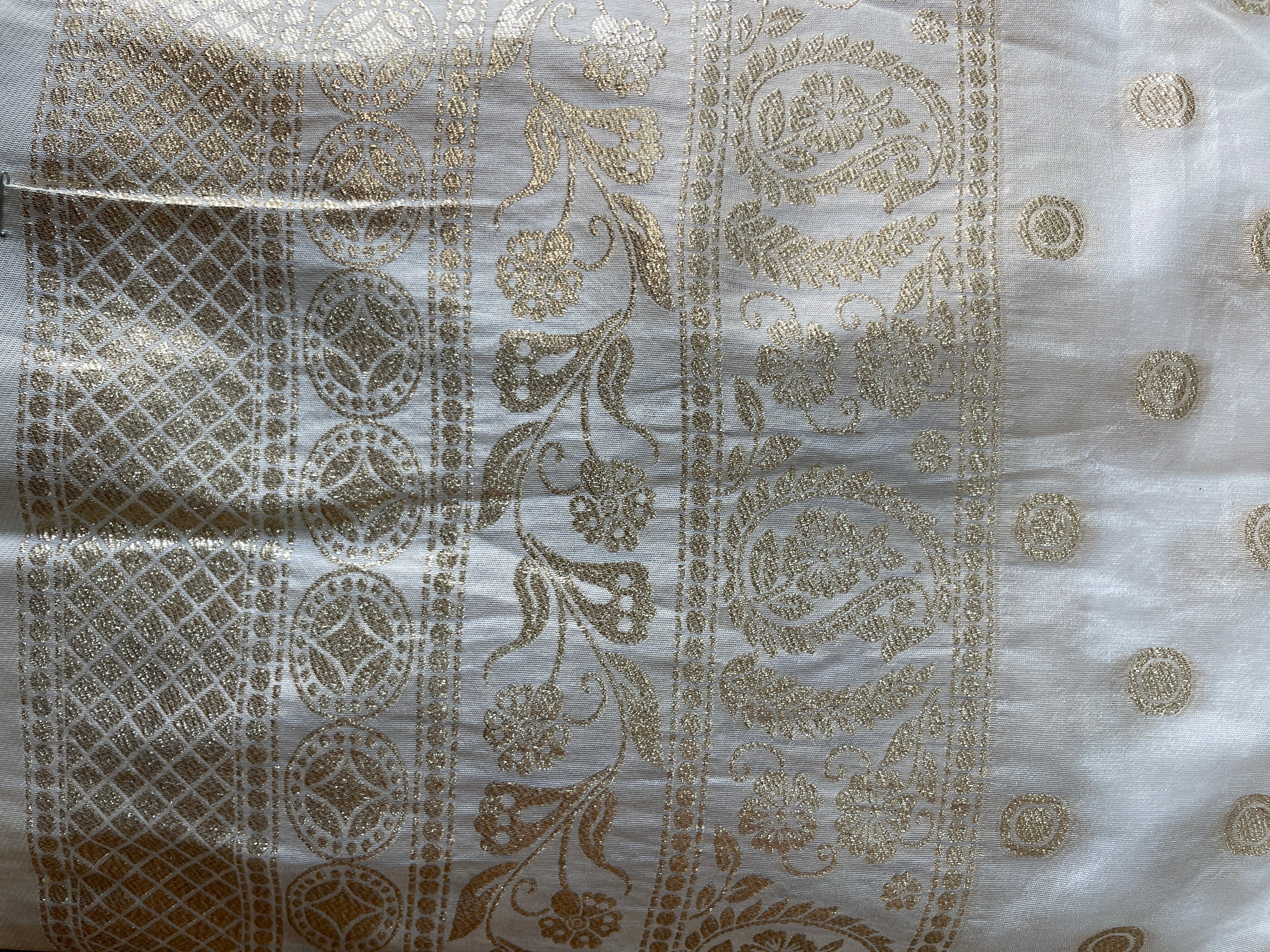 DOLA Fabric with thick golden boarder