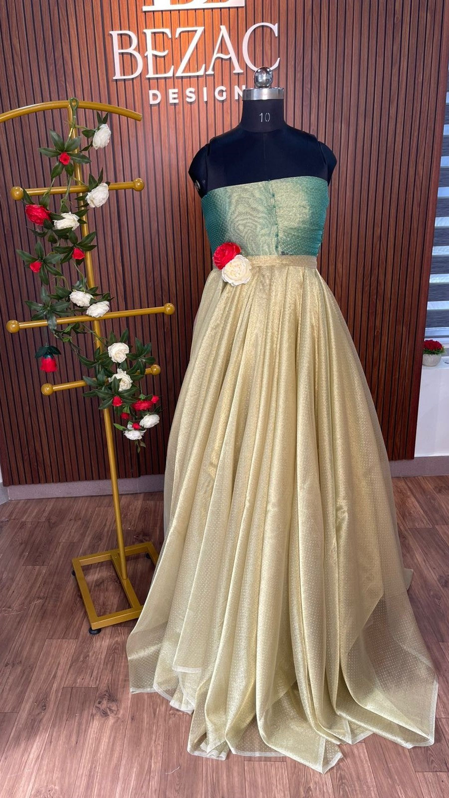 Banarasi Silk Gold & Green