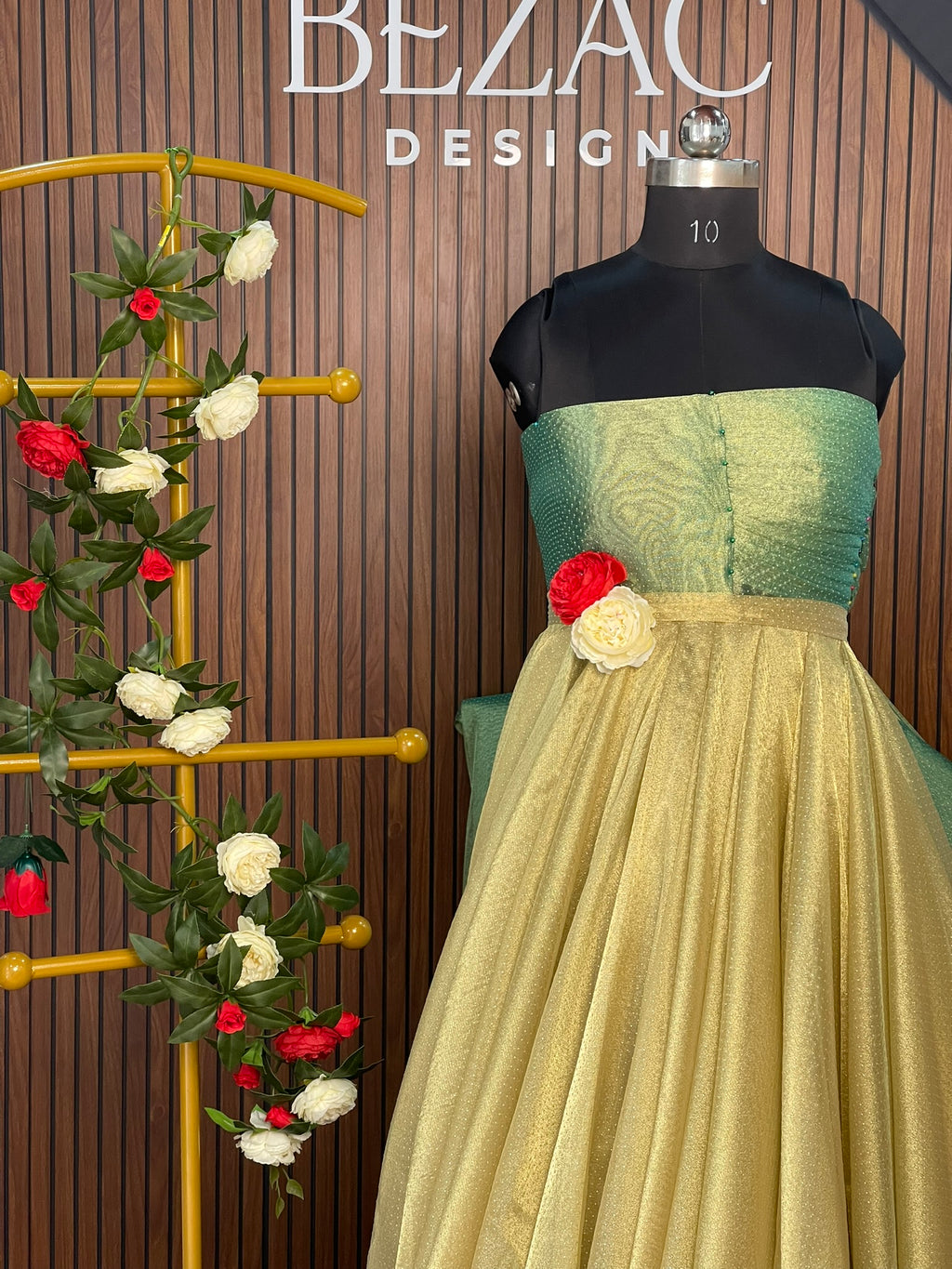 Banarasi Silk Gold & Green