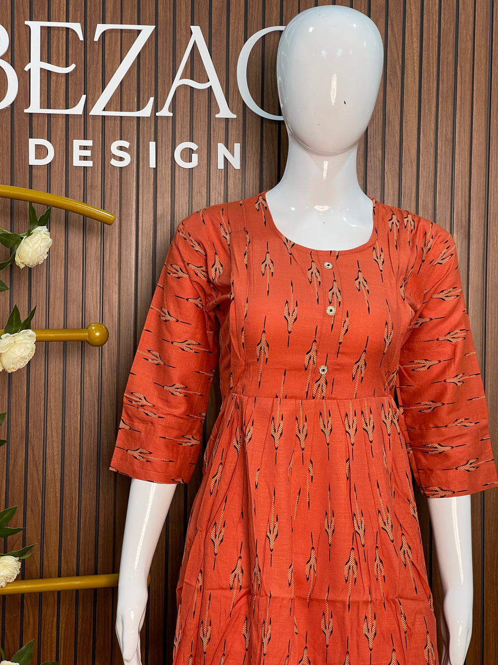 Printed Cotton Feeding Kurti