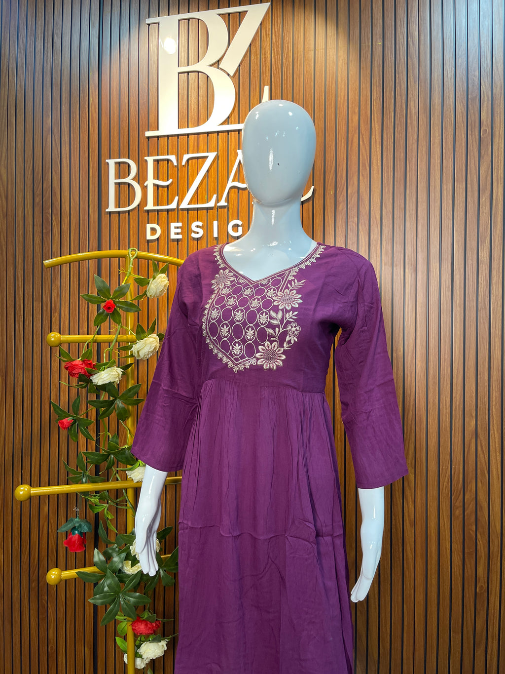 Plain Crepe Cotton Kurti