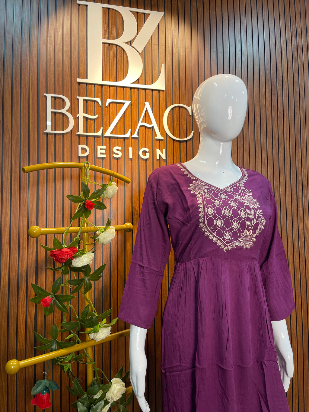 Plain Crepe Cotton Kurti