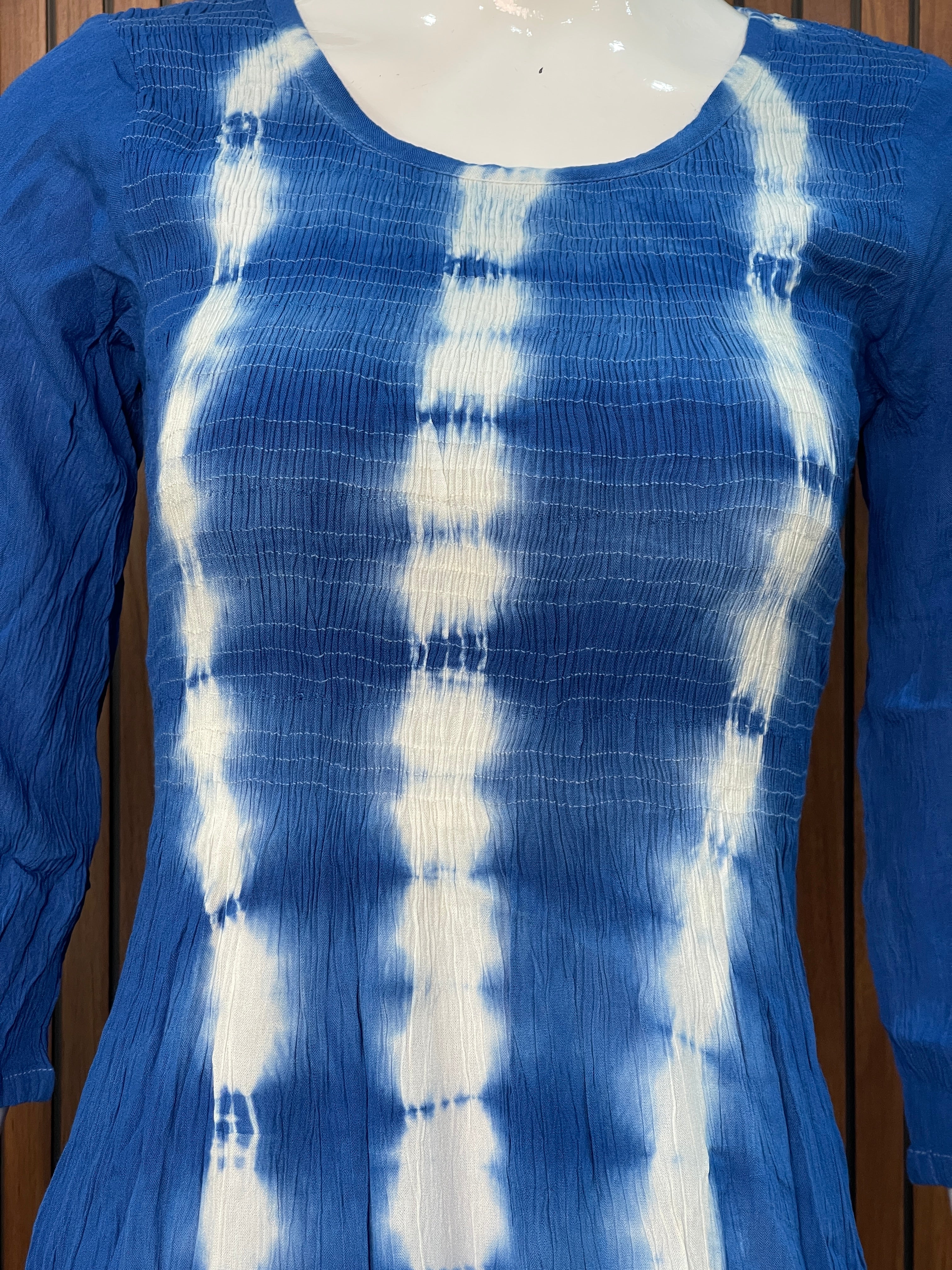 Rayon Kurti with Smoking work.