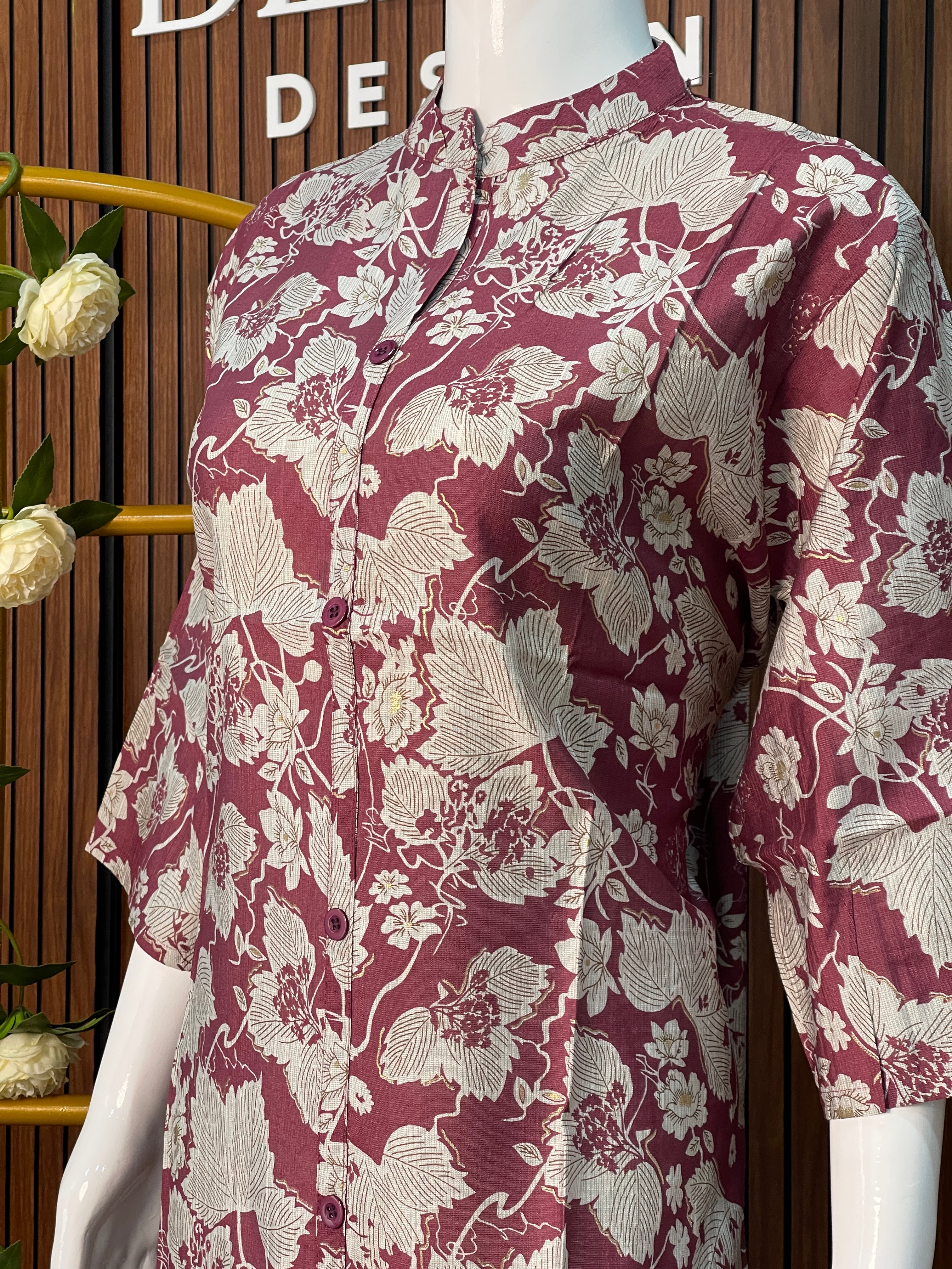 Floral printed Rayon Kurti