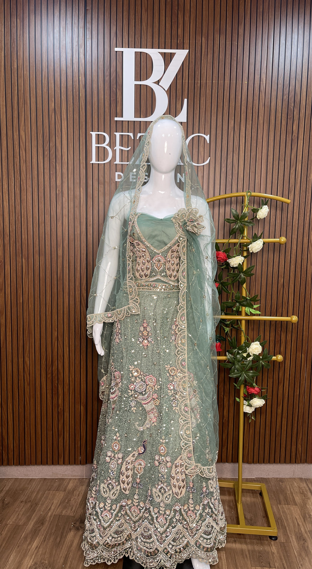 Semi stitched Lehenga in Net Fabric.