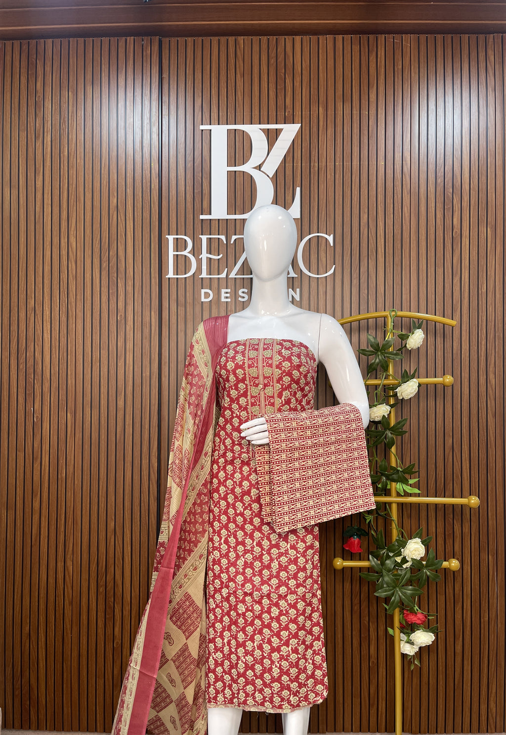 Cotton Unstitched Salwar Set