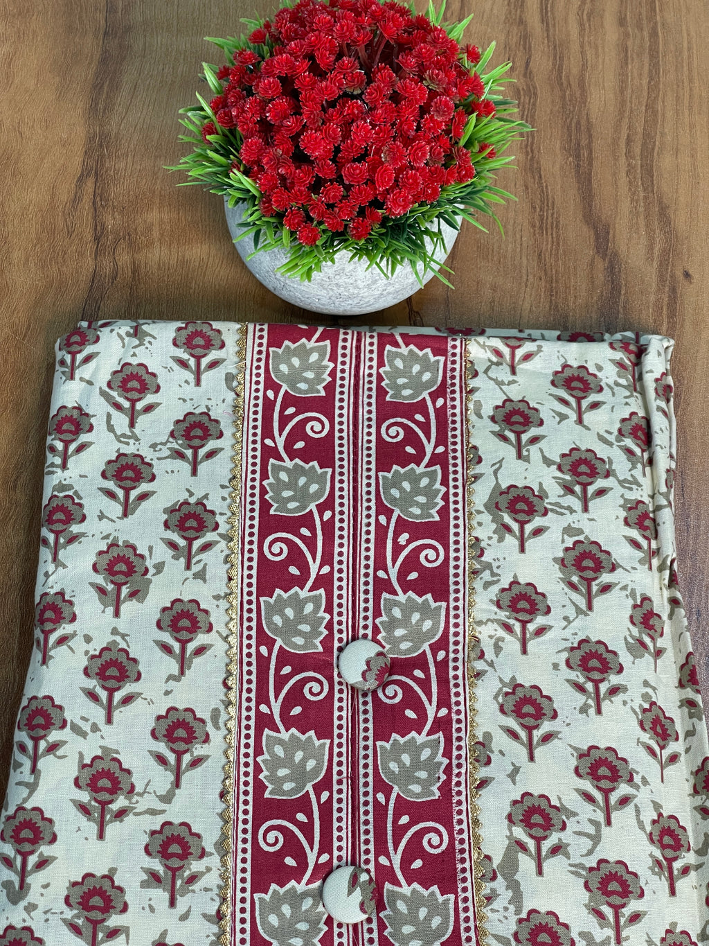 Cotton Unstitched Salwar Set