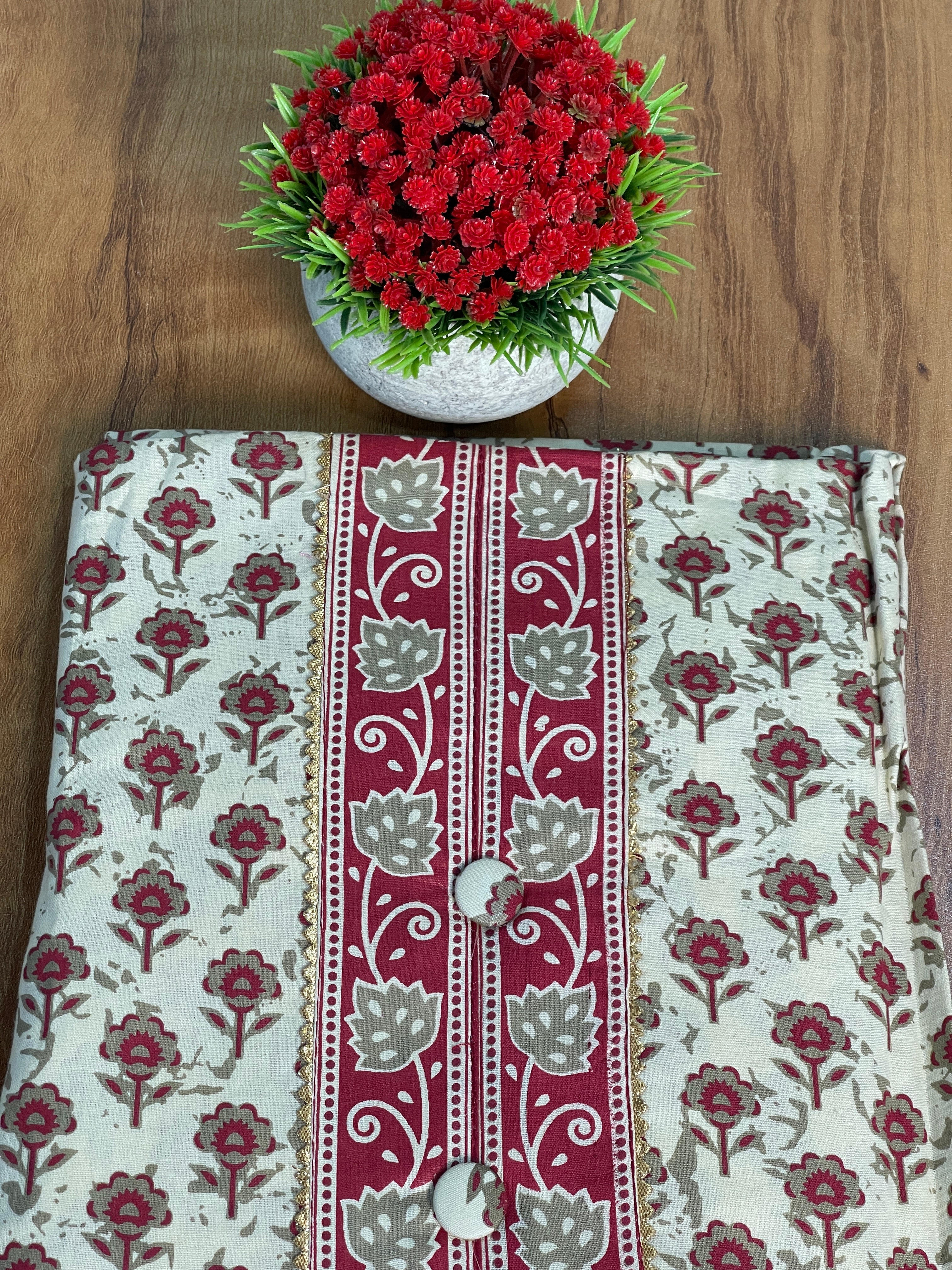 Cotton Unstitched Salwar Set