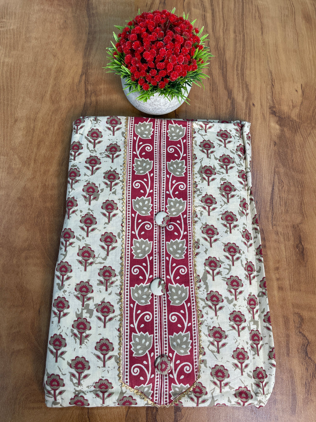 Cotton Unstitched Salwar Set