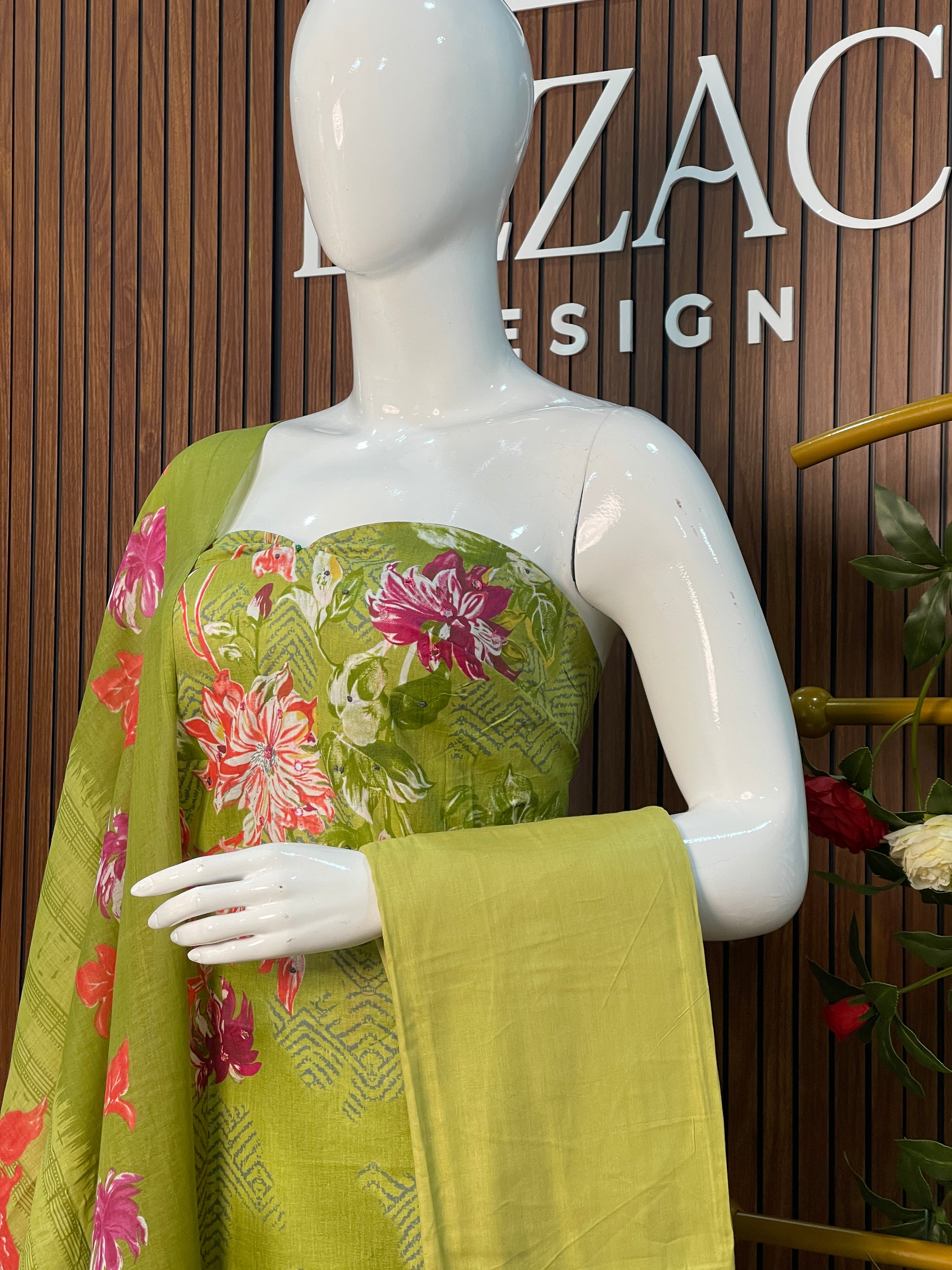 Cotton Unstitched Salwar Set