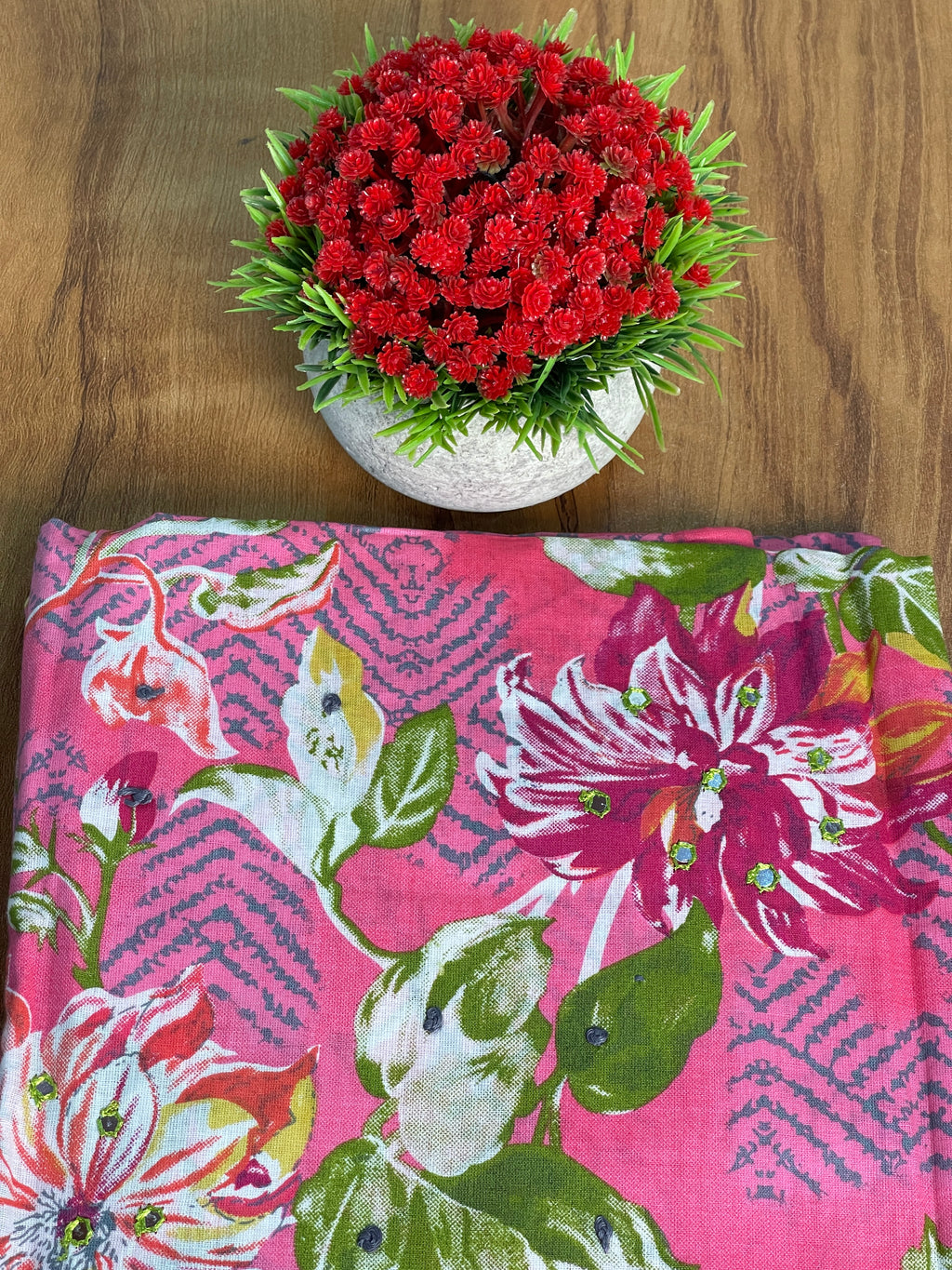 Cotton Unstitched Salwar Set