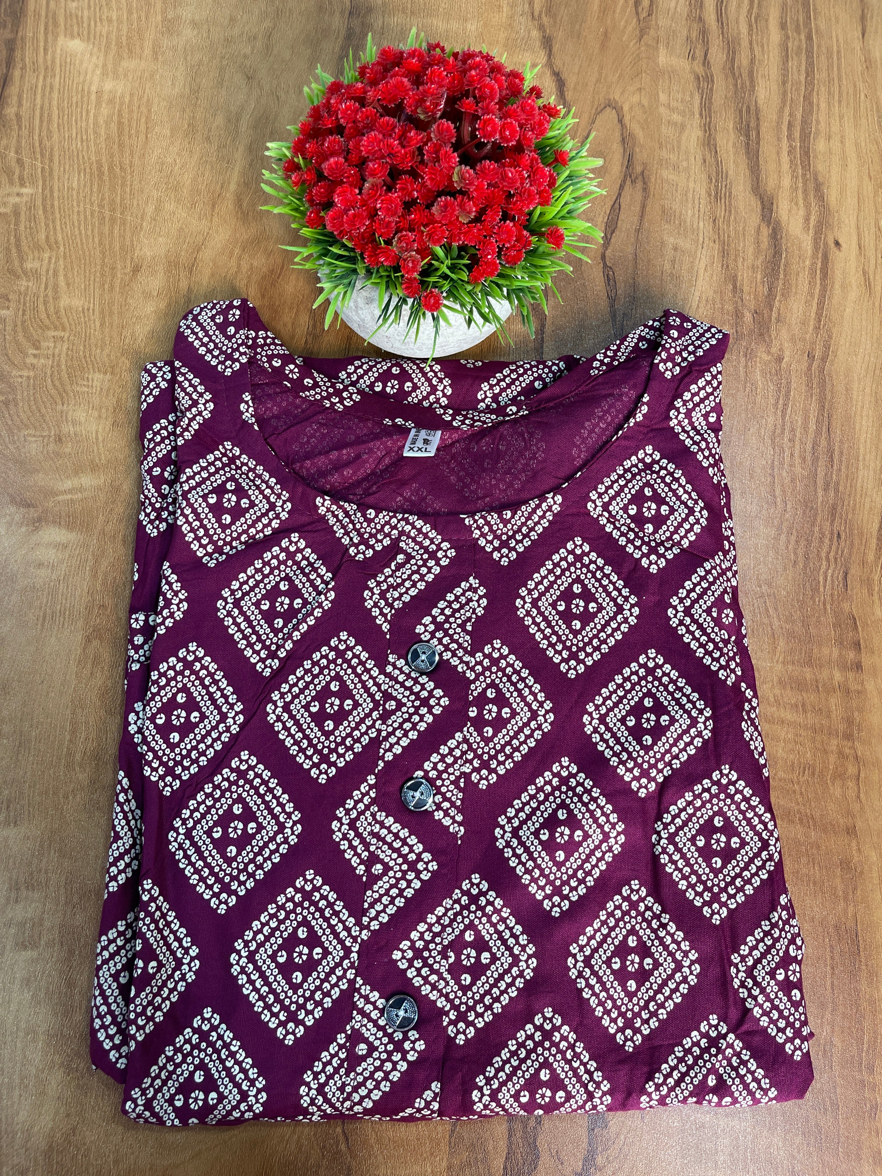 Printed Rayon Kurti