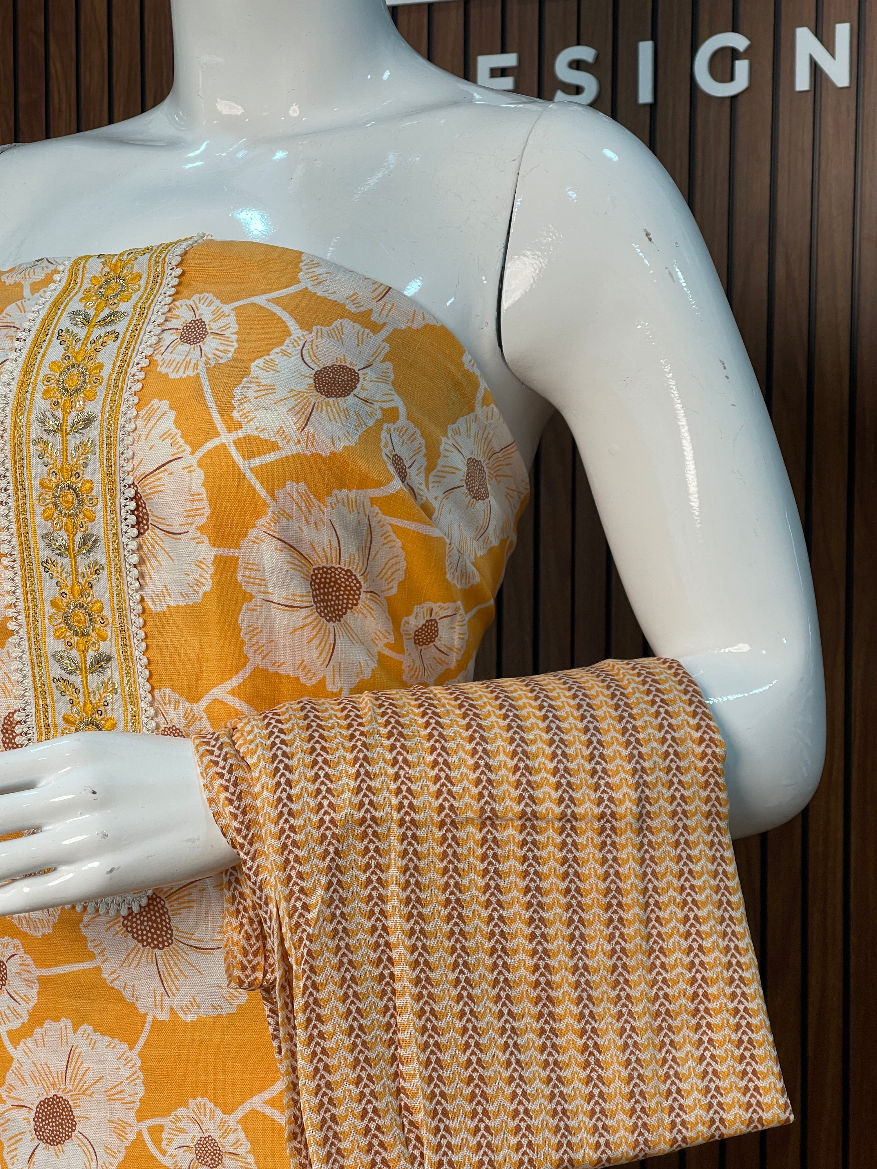 Cotton Printed Unstitched Salwar Set