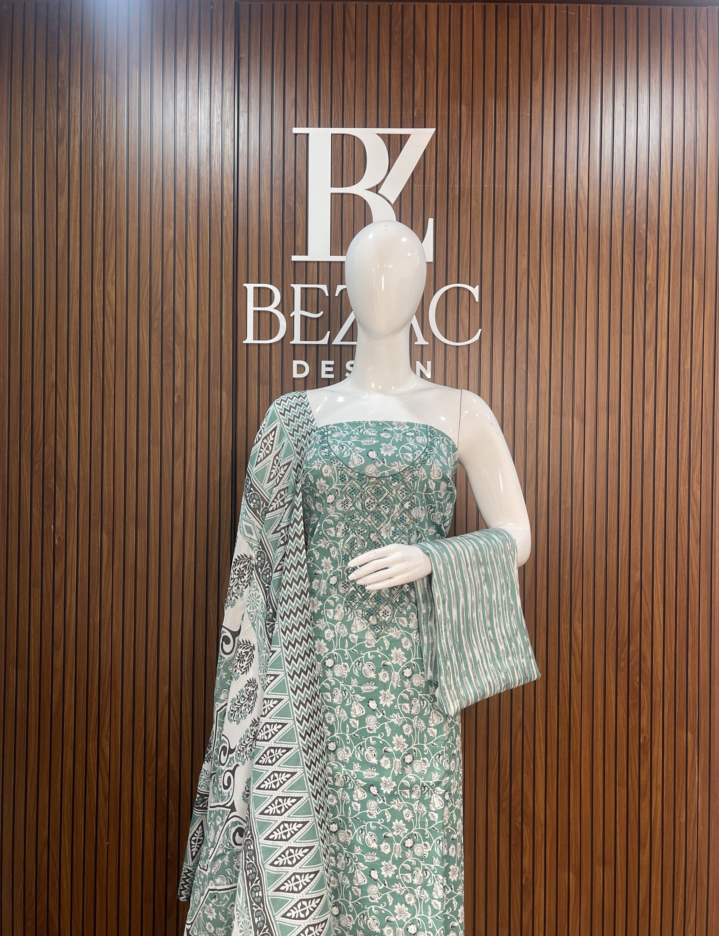 Cotton Printed Unstitched Salwar Set