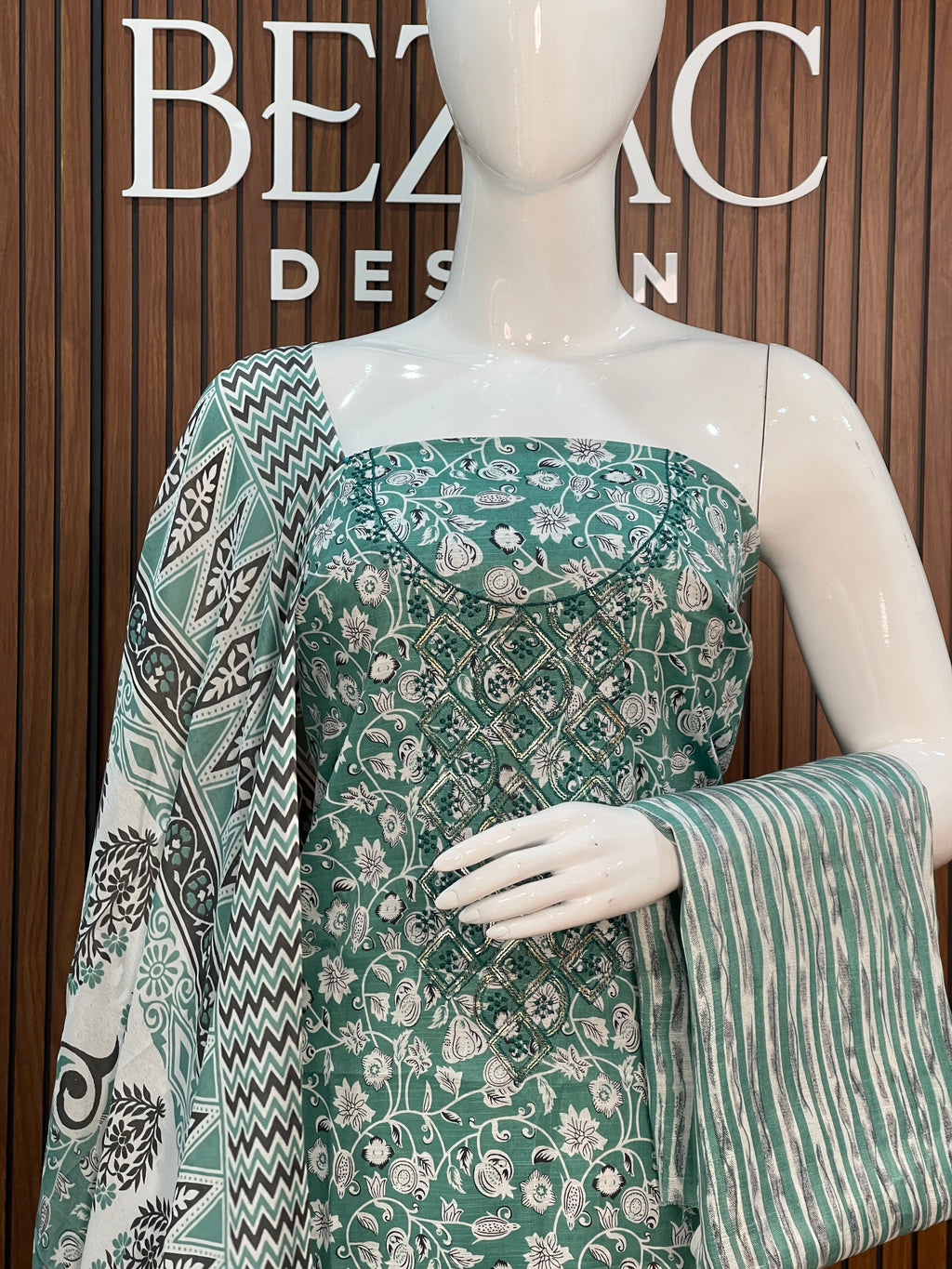 Cotton Printed Unstitched Salwar Set