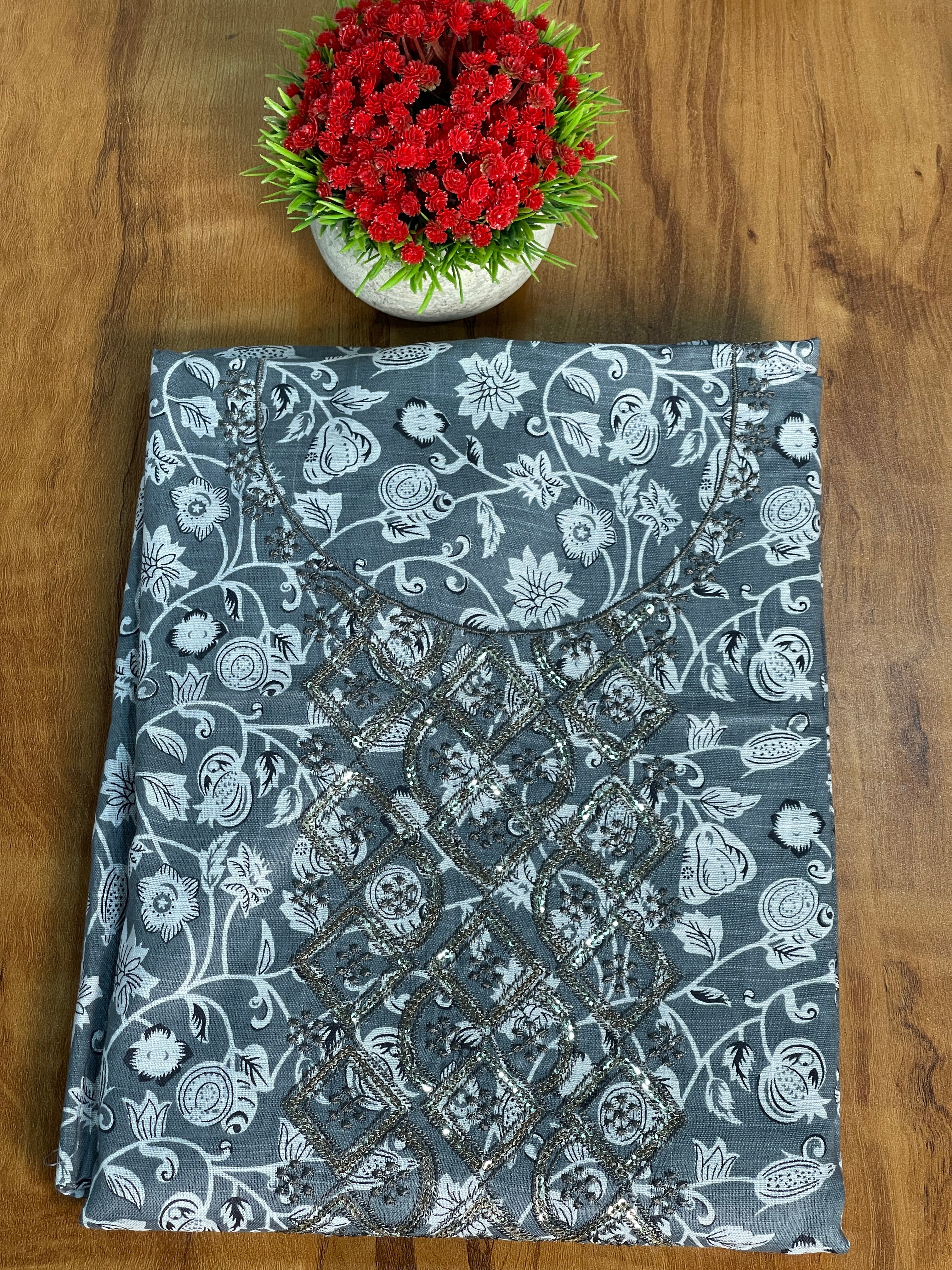 Cotton Printed Unstitched Salwar Set