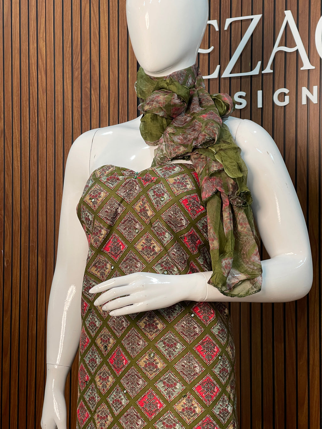 Cotton Printed Unstitched Salwar Set