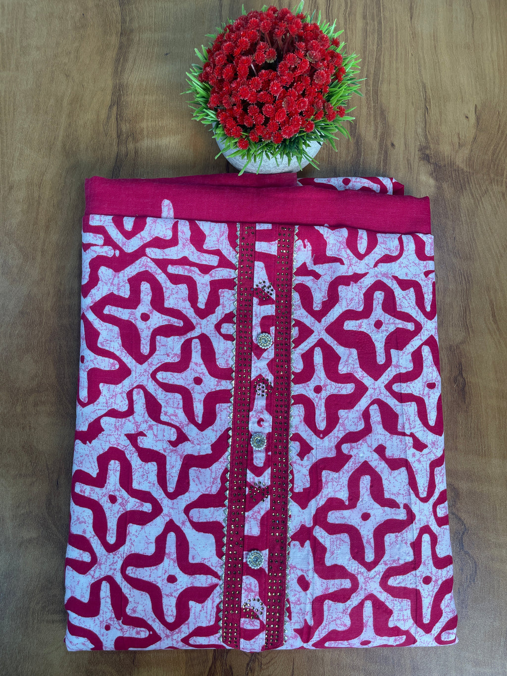 Cotton Printed Unstitched Salwar Set