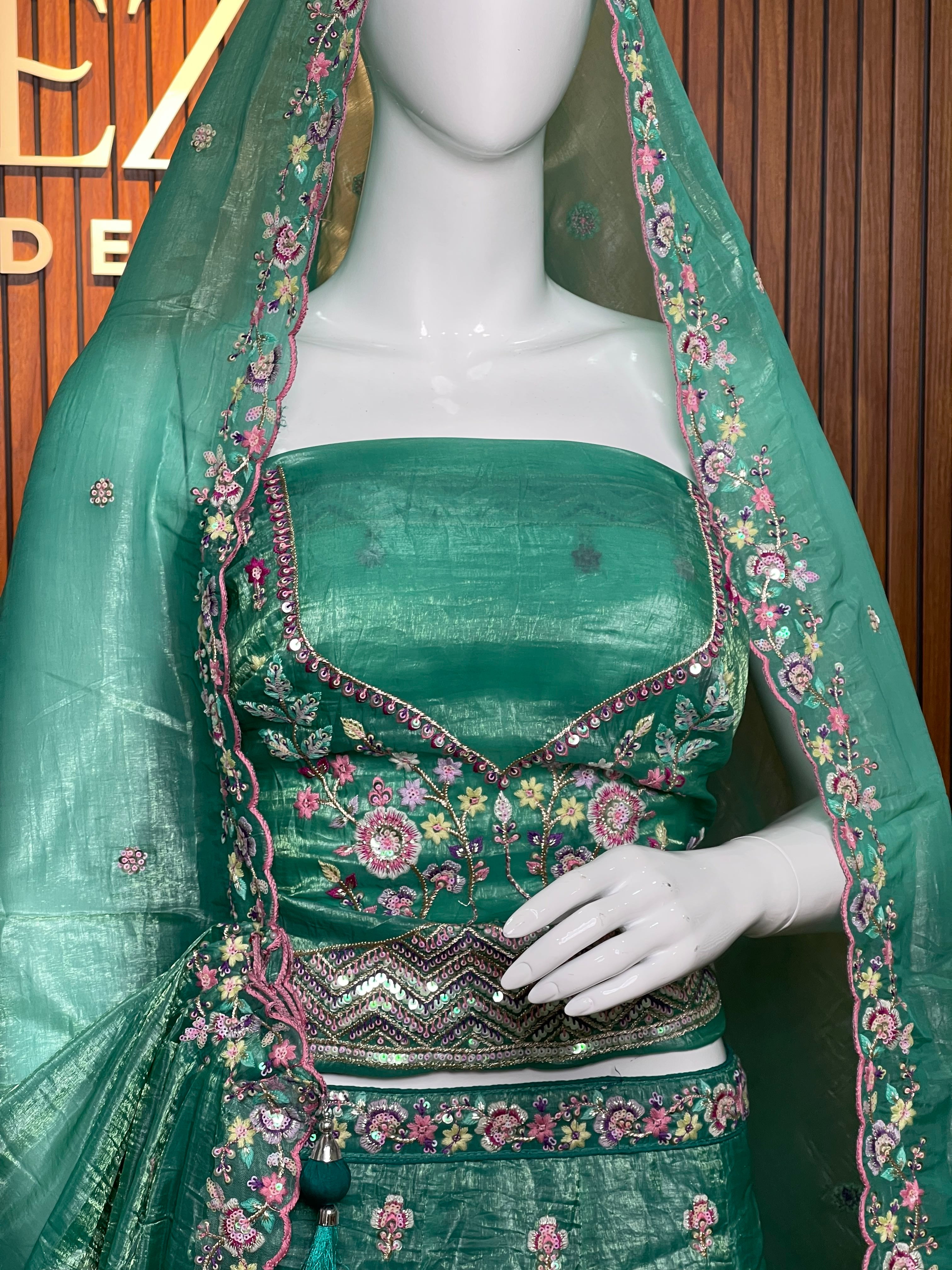 Lehanga - Semi Stitched