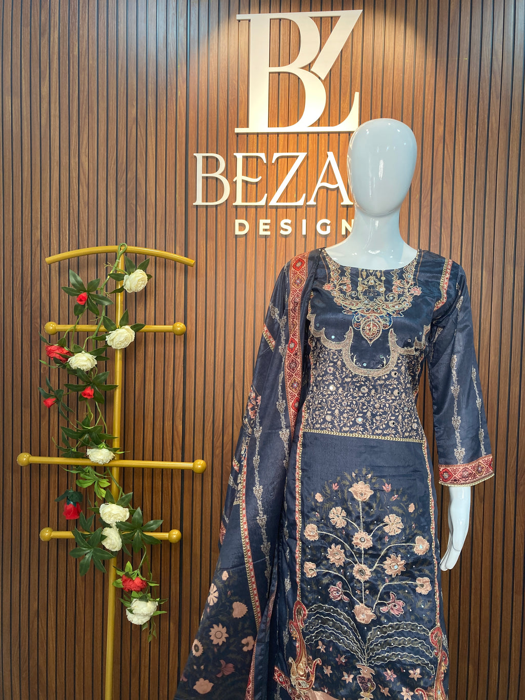 Salwar set in Modal silk.