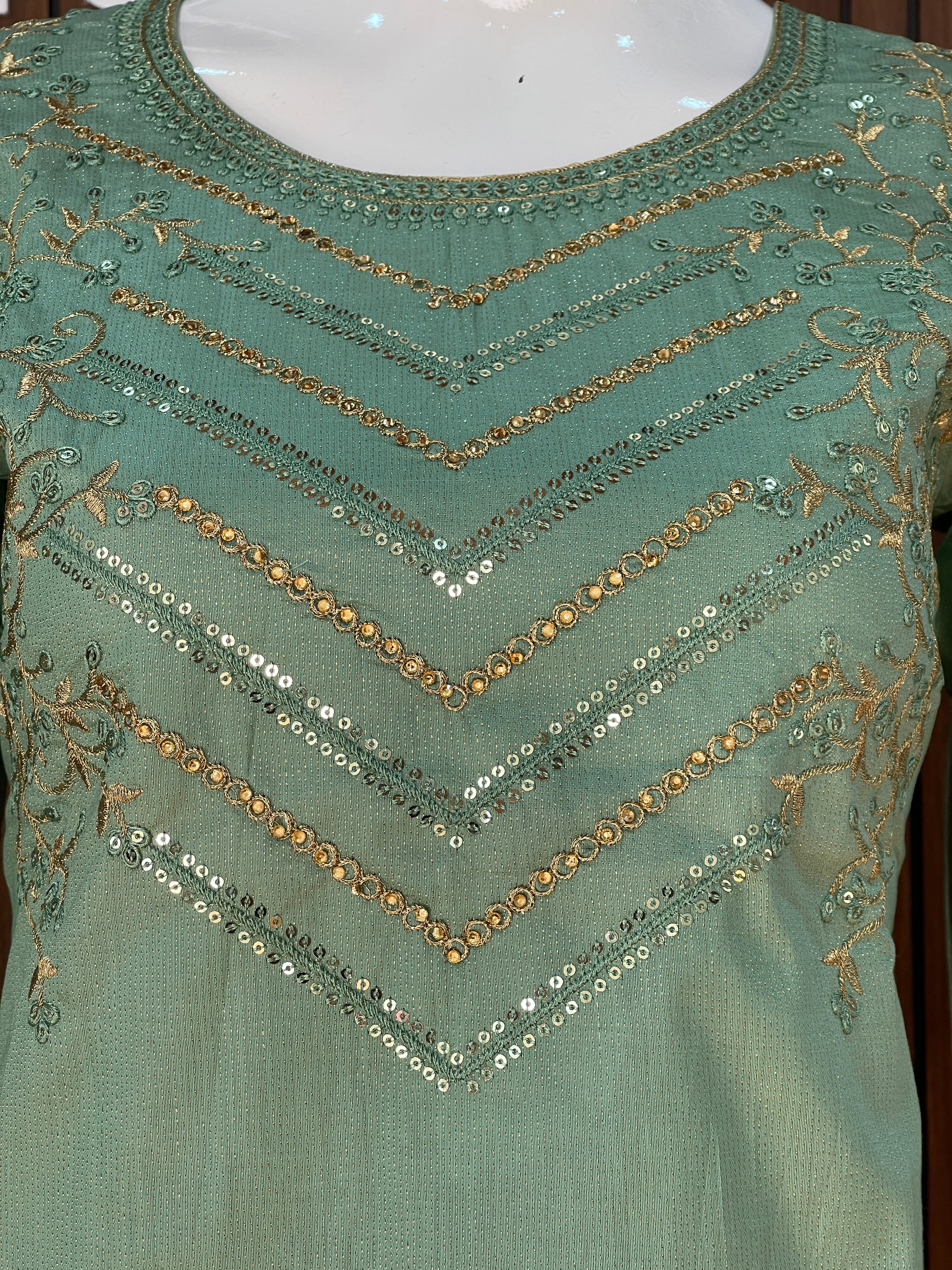 Salwar Set in Shimmer Tissue Fabric