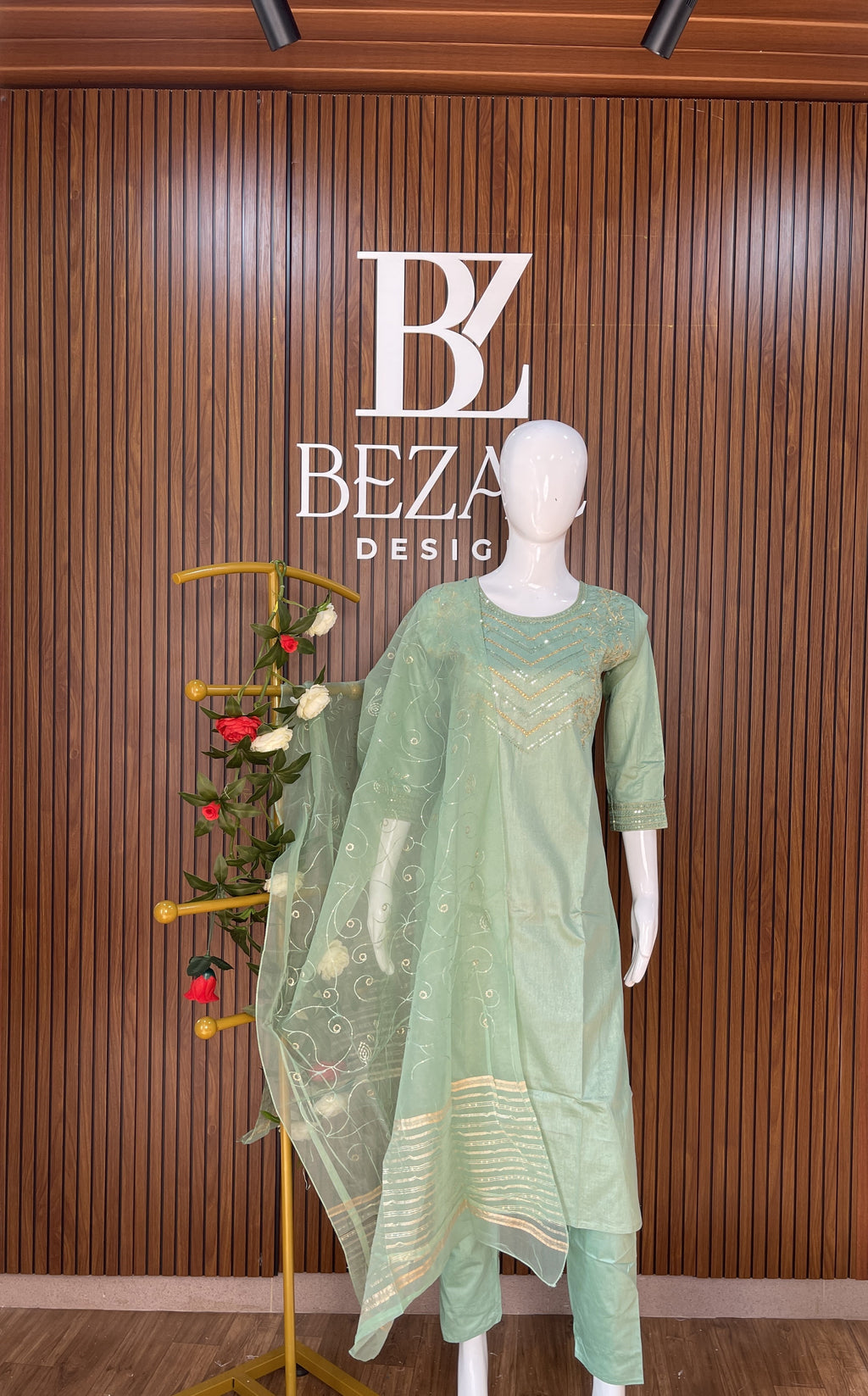 Salwar Set in Shimmer Tissue Fabric