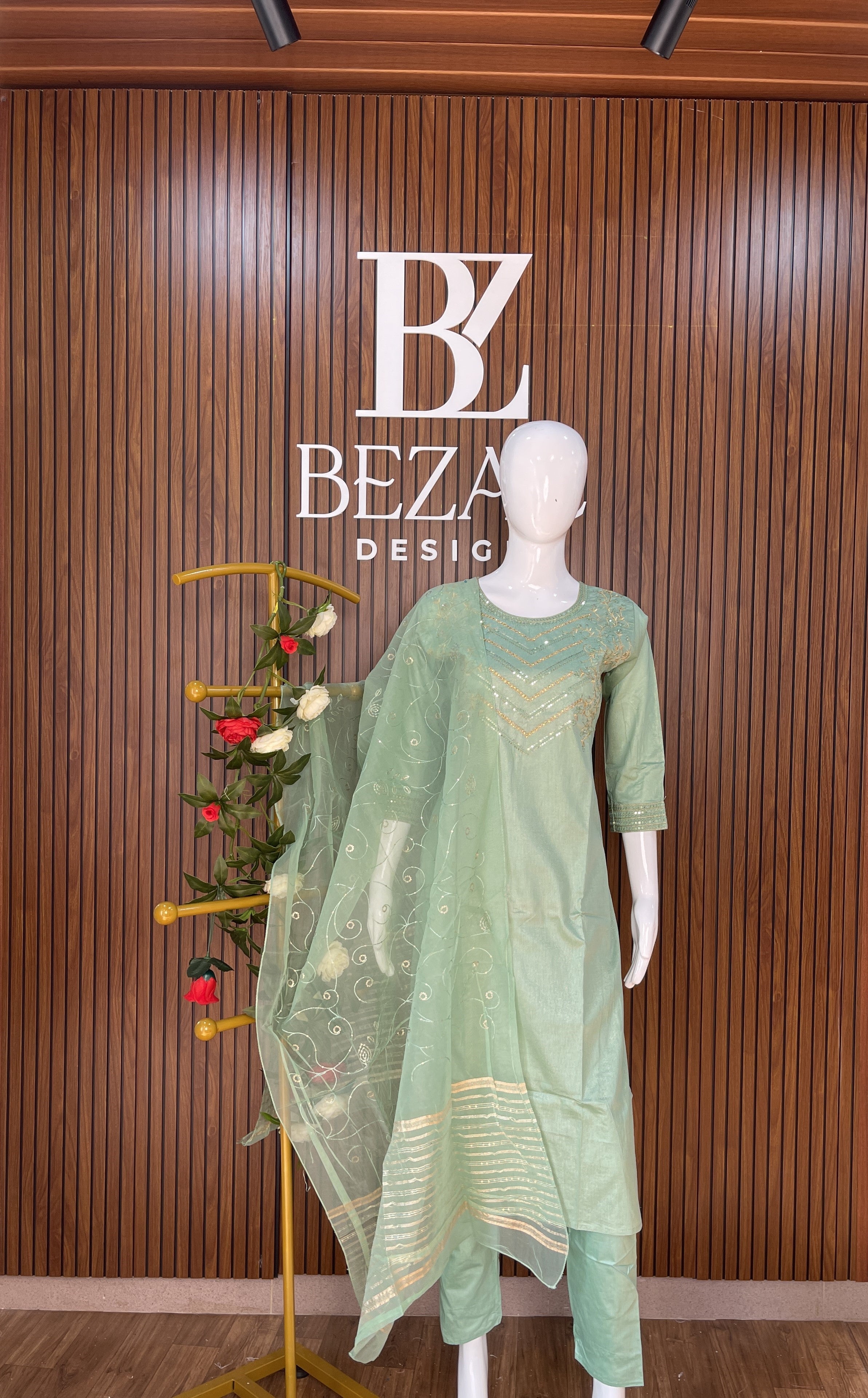 Salwar Set in Shimmer Tissue Fabric