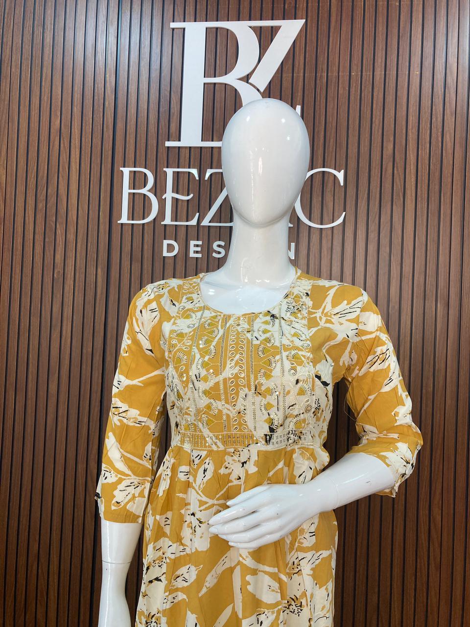 Printed Rayon Cotton Kurti